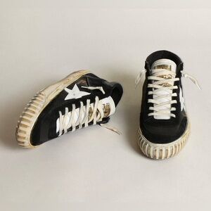 Golden Goose Mid Star 2 Women’s Sneakers Suede Leather black 39 9